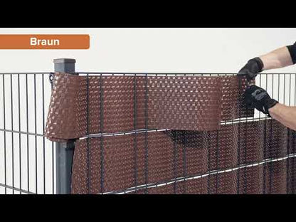 Rattan Sichtschutzstreifen Braun/Schwarz RD06 255cm